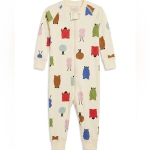 🦖 Hanna Andersson Monster Print Organic Cotton Footless Sleeper